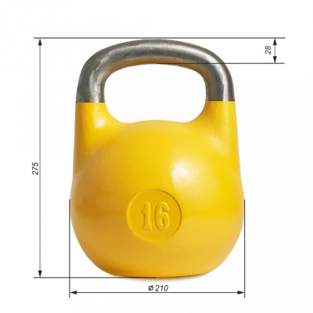 Гиря соревновательная ВФГС Iron King 16 кг