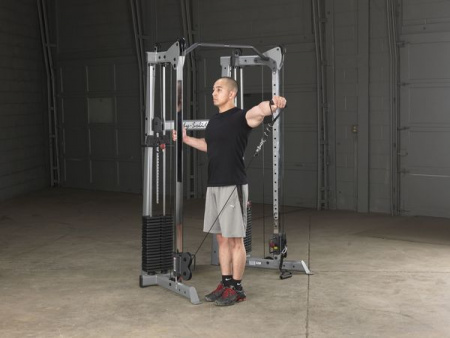 Кроссовер угловой Body Solid с двумя весовыми стеками по 72,5 кг