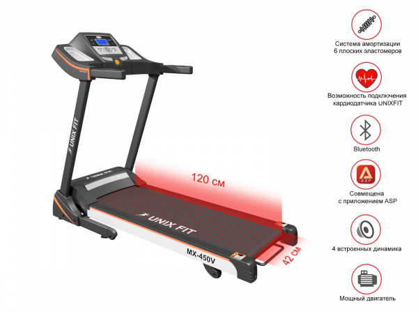 Беговая дорожка Unixfit MX-450V