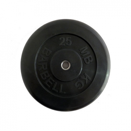 Диск обрезиненный черный MB Atlet d-26 25 кг