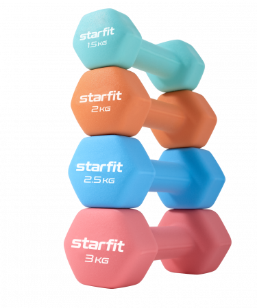 Гантель неопреновая неразборная Starfit DB-201 1,5 кг