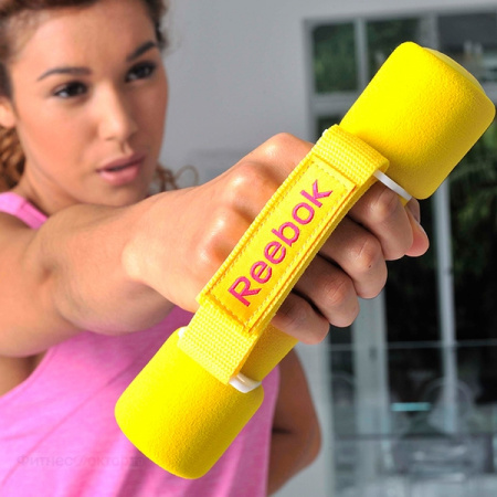 Гантели неразборные Reebok с мягкими накладками, 2 х 1 кг