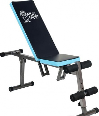 Силовая скамья Atlas Sport AS-03 (черный/синий)