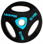 Диск уретановый Livepro Urethane Training с тройным хватом 25 кг (51 мм, черный)