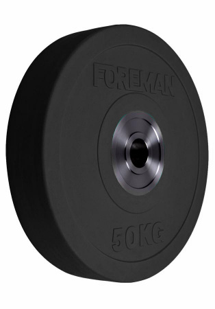 Диск бампированный Foreman FM/BM 50 кг (51 мм, черный)