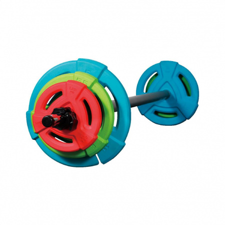 Штанга для аэробики Livepro Studio Barbell Set 20 кг, обрезиненные диски