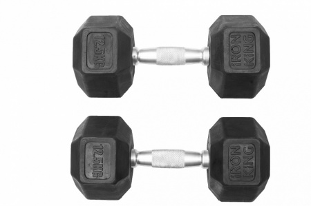 Гантель неразборная Iron King 12,5 кг гексагональная