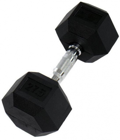 Гантель неразборная Perform Better Rubber Encased Hex Dumbbells 27,5 кг гексагональная