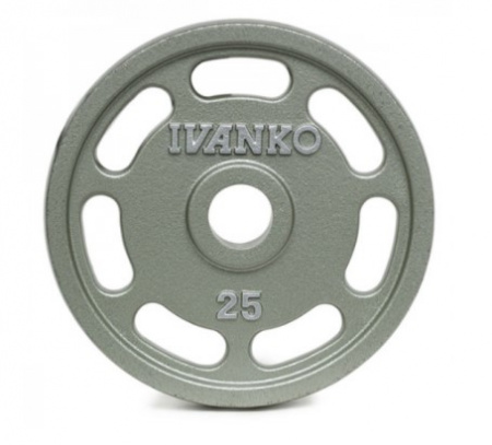 Диск шлифованный E-Z Ivanko OMEZS 20 кг (51 мм, серый)