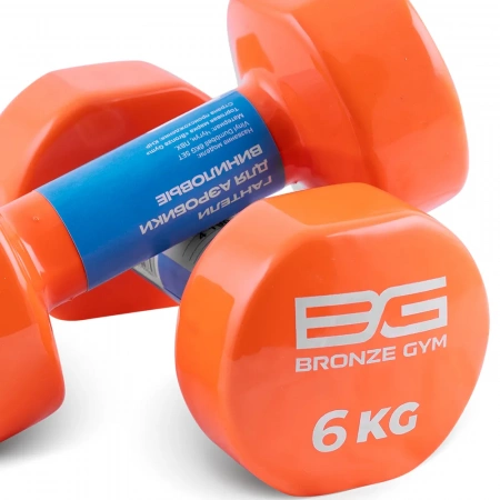Гантели для аэробики виниловые Bronze Gym, 6 кг., 2 шт.