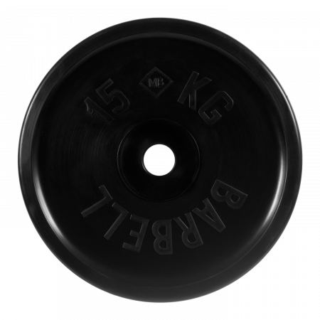 Диск обрезиненный Barbell Евро-классик 15 кг  (51 мм, черный)