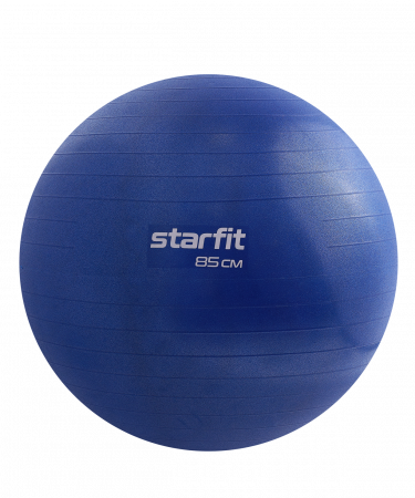 Фитбол StarFit GB-109 антивзрыв, 1500 гр, с ручным насосом, темно-синий, 85 см