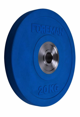 Диск бампированный Foreman FM/BM 20 кг (51 мм, синий)