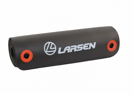 Коврик для фитнеса и йоги Larsen NBR с люверсами для хранения