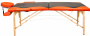 Массажный стол Atlas Sport складной 2-с 60 см деревянный + сумка в подарок (черно-оранжевый)