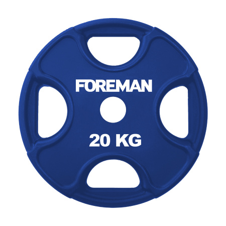 Диск обрезиненный Foreman PRR 20 кг (51 мм, синий)