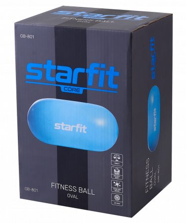 Фитбол овальный Starfit GB-801 50x100 см, синий пастель