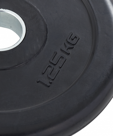 Диск обрезиненный Starfit 1,25 кг (26 мм, черный)