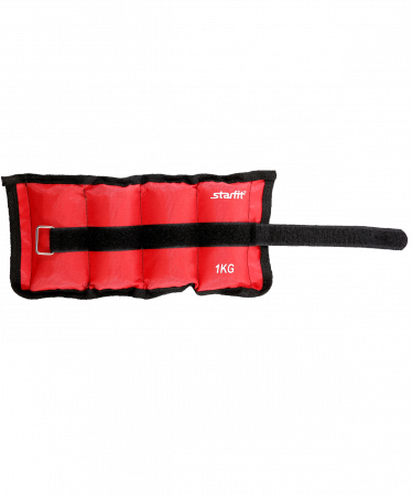Утяжелители Starfit WT-401 1 кг x 2, красный
