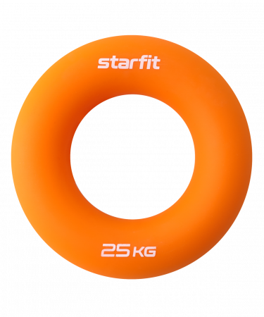 Эспандер кистевой Starfit ES-403 Кольцо, диаметр 8,8 см, 25 кг, силикагель, оранжевый