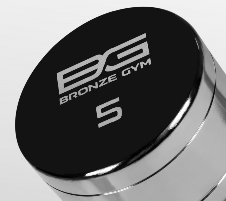 Гантель неразборная Bronze Gym 5 кг хромированная