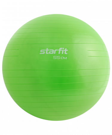 Фитбол StarFit GB-106 антивзрыв, 900 гр, с ручным насосом, зеленый, 55 см