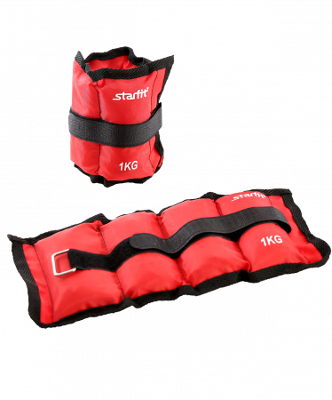 Утяжелители Starfit WT-401 1 кг x 2, красный