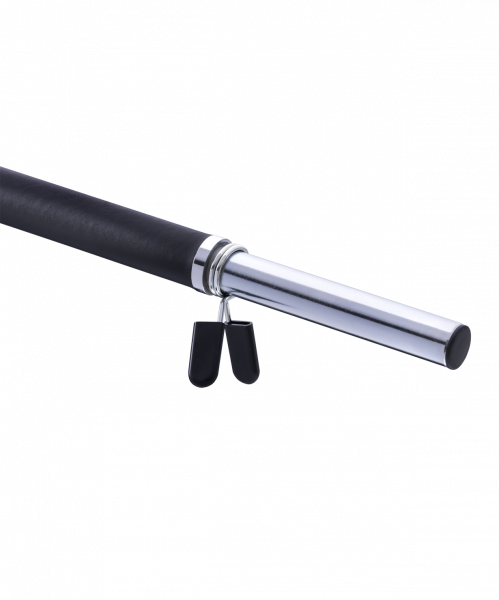 Гриф для штанги Starfit прямой c неопреновым покрытием (длина 1200 мм, диаметр 25 мм, нагрузка до 50 кг), замок-пружина