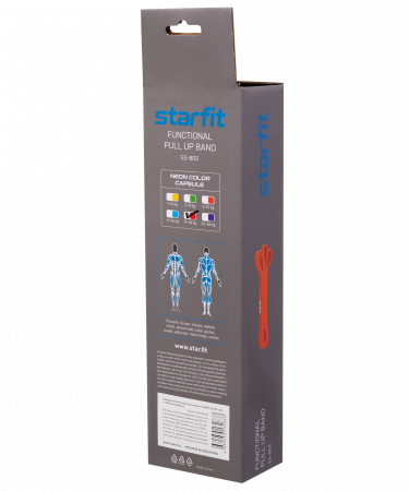 Эспандер ленточный для кросс-тренинга Starfit ES-803, 17-54 кг, 208х4,4 см, красный