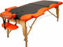Массажный стол Atlas Sport складной 2-с 60 см деревянный + сумка в подарок (черно-оранжевый)