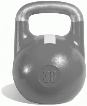 Гиря чугунная Profigym профессиональная 38 кг серая