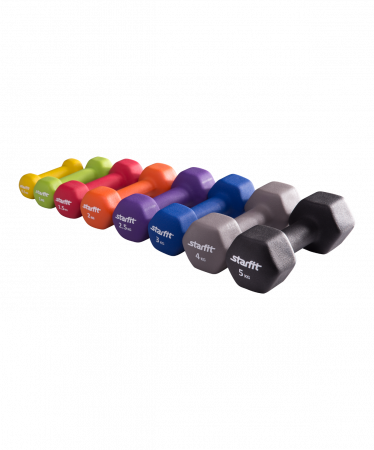 Гантель неопреновая неразборная Starfit DB-201 4 кг 1/4