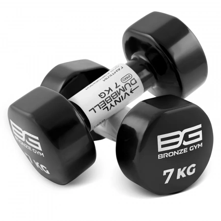Гантели для аэробики виниловые Bronze Gym,7 кг., 2 шт.