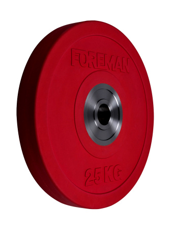 Диск бампированный Foreman FM/BM 25 кг (51 мм, красный)