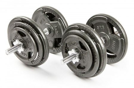 Гантели разборные Atlas Sport Hammertone 2 x 19 кг с железной ручкой
