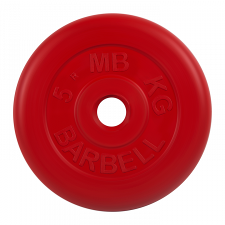 Диск обрезиненный Barbell Стандарт 5 кг (31 мм, красный)