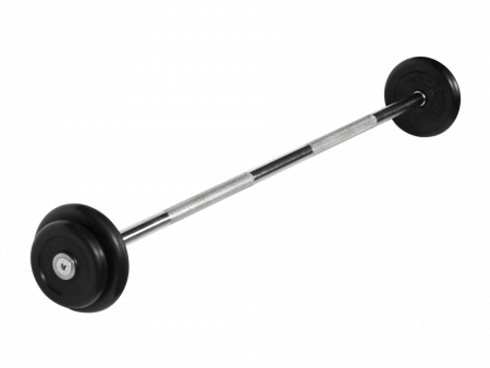 Штанга неразборная MB Barbell 12,5 кг с грифом 25 мм, обрезиненные диски