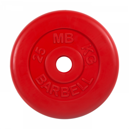 Диск обрезиненный Barbell Стандарт 25 кг (51 мм, красный)