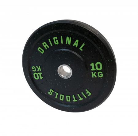 Диск бампированный Original FitTools 10 кг (51 мм, черный)