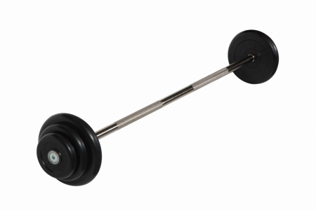 Штанга неразборная MB Barbell 22,5 кг с грифом 25 мм, обрезиненные диски