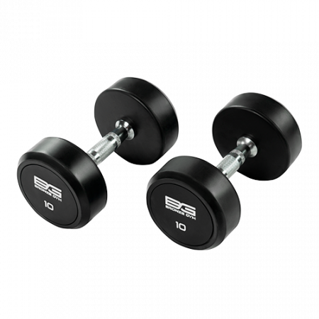 Гантель неразборная Bronze Gym 10 кг обрезиненная