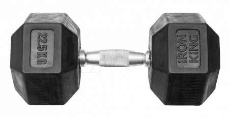 Гантель неразборная Iron King 22,5 кг гексагональная