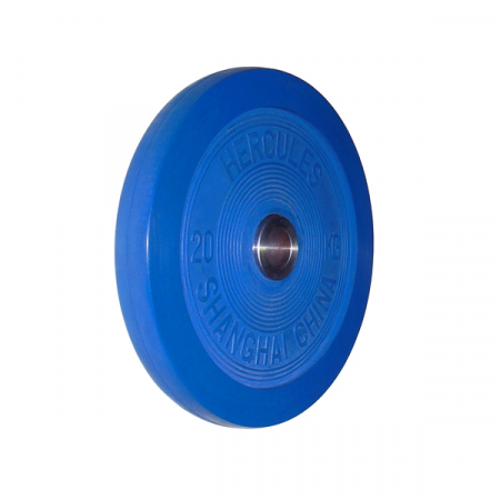 Диск тяжелоатлетический DHS Hercules тренировочный 20 кг (51 мм, синий)