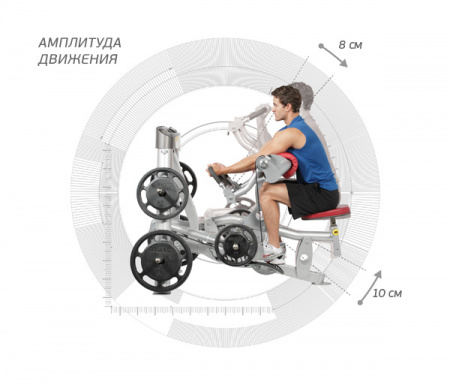 Бицепс сидя Hoist RPL-5102 серебряный/черный