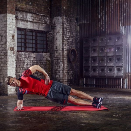 Фитнес-мат нескользящий Reebok 173 см красный