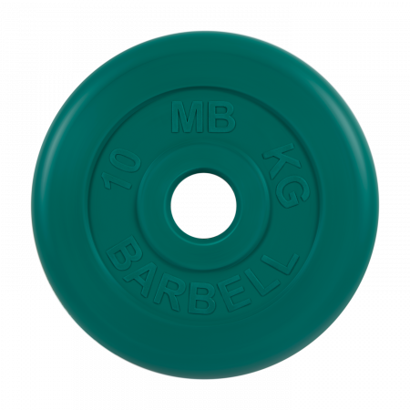 Диск обрезиненный Barbell Стандарт 10 кг (51 мм, зеленый)