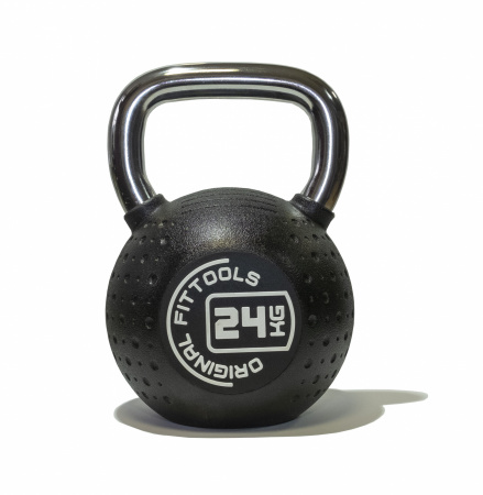 Гиря обрезиненная Original FitTools с хромированной ручкой 24 кг