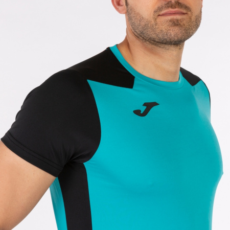 Футболка мужская Joma Record II черно-бирюзовая