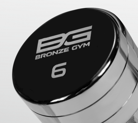 Гантель неразборная Bronze Gym 6 кг хромированная