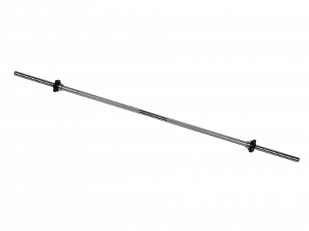 Гриф для штанги MB Barbell прямой хромированный (длина 1500 мм, диаметр 25 мм, нагрузка до 150 кг), замок гайка Вейдера